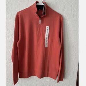 Lands' End Men's Bedford Rib Quarter Zip Sweater Size Small, 34-36 New
